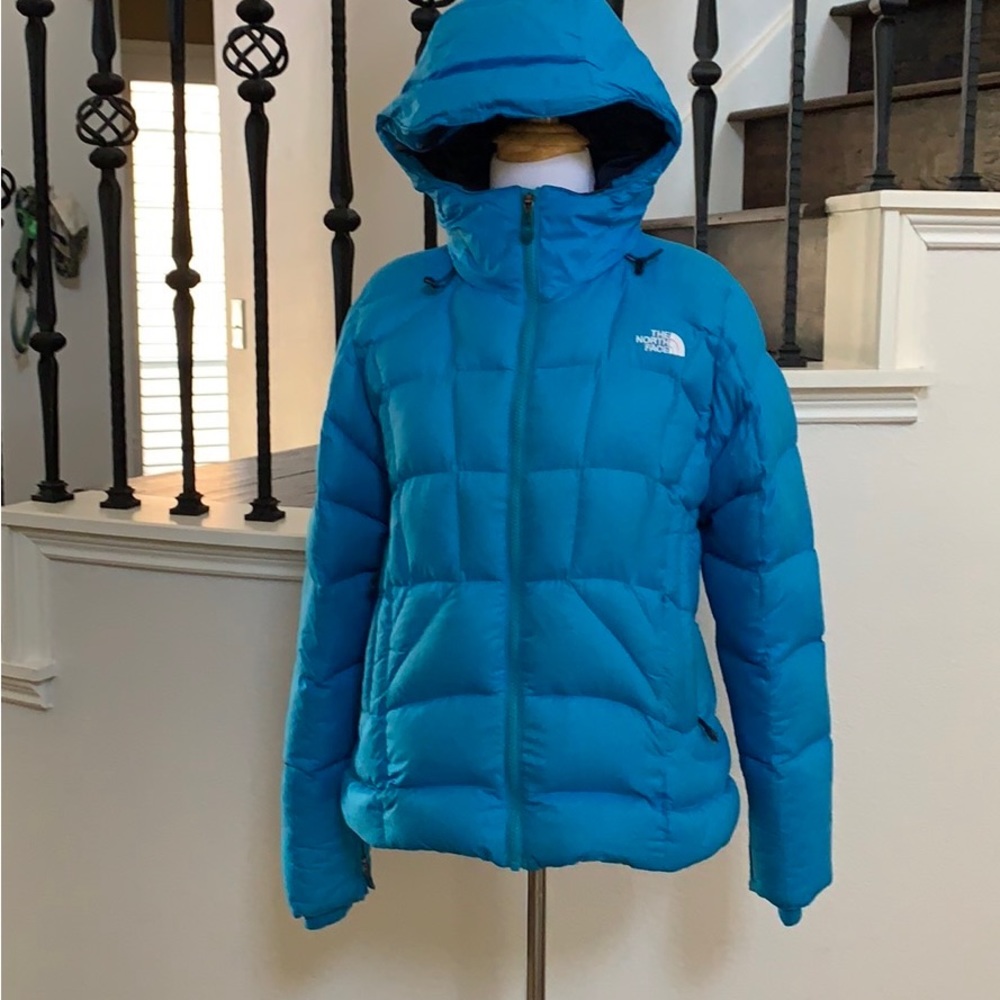 The North Face down jacket size med blue